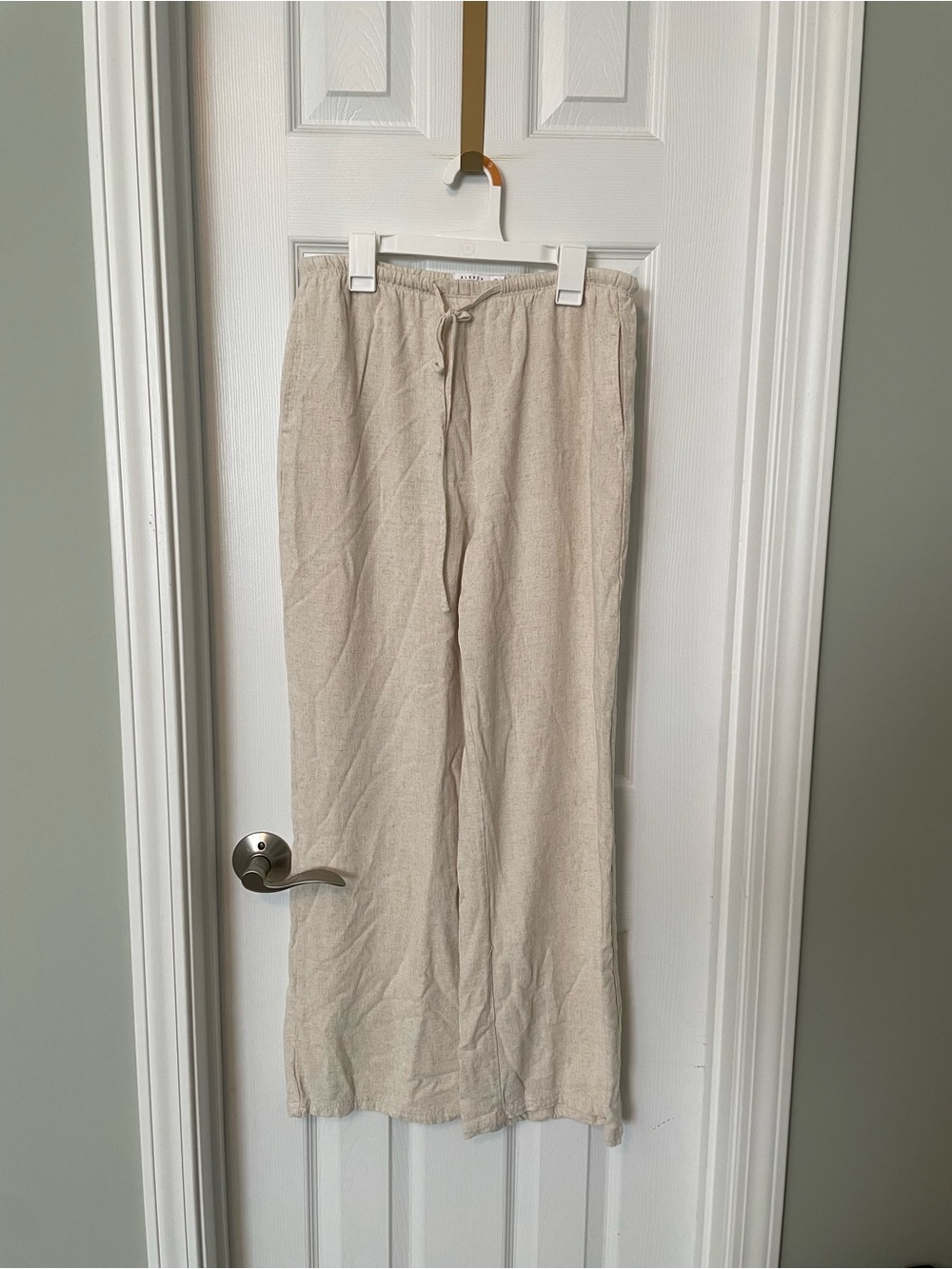 Blenca Drawstring Linen Blend Wide Leg Pants